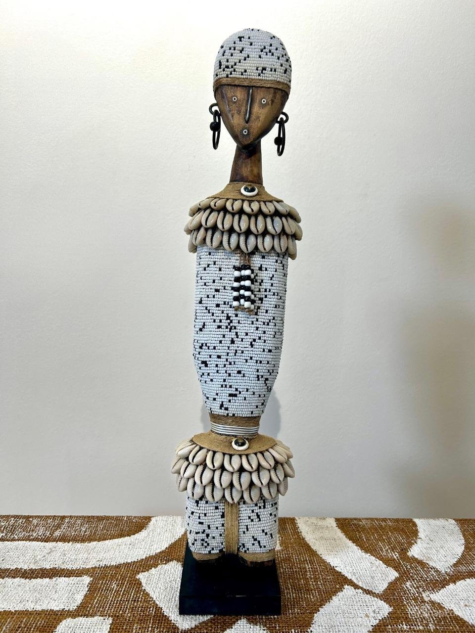 Beaded Namji Doll - Black&White (M01)